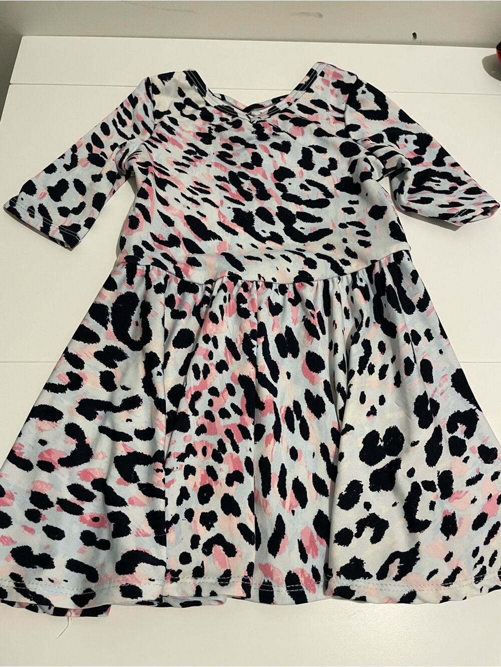Dot Dot Smile Brand NWOT Girl's size 2T Pink  Black Animal Print Ballerina Dress
